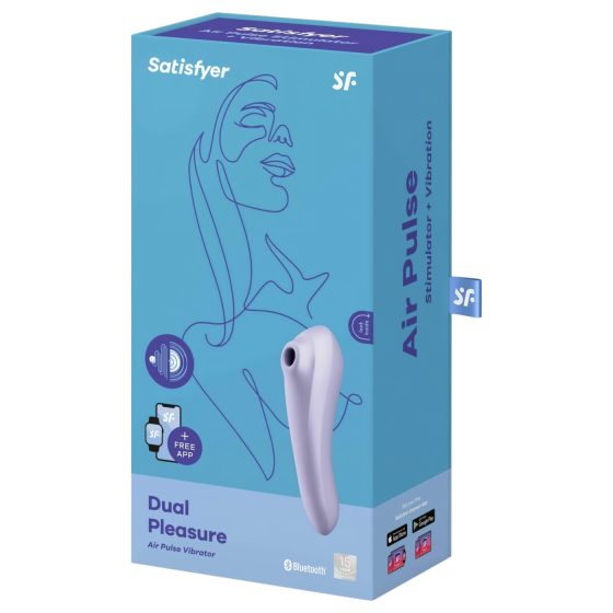 Satisfyer Dual Pleasure - Smart 2-in-1 Air Pulse Vibrator (Purple)