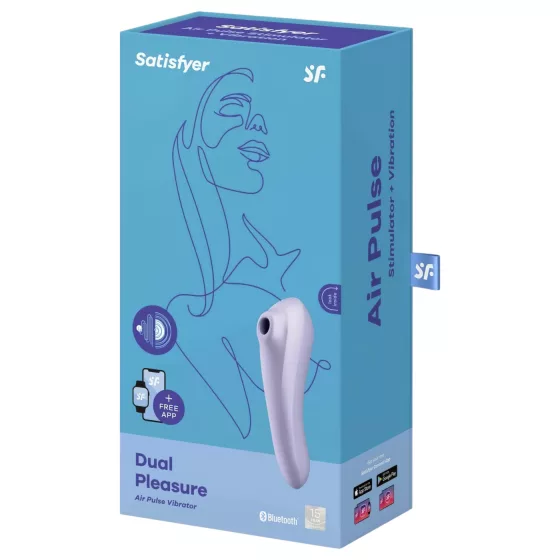 Satisfyer Dual Pleasure - App-controlled air pulse 2-in-1 vibrator (purple)