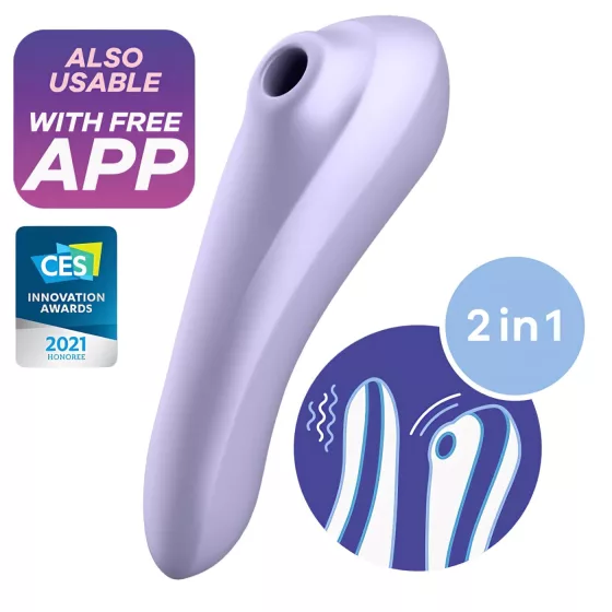 Satisfyer Dual Pleasure - App-controlled air pulse 2-in-1 vibrator (purple)