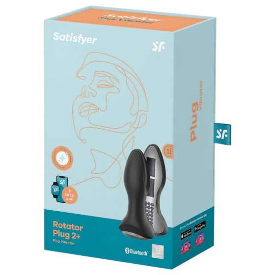 Satisfyer Rotator Plug 2 - Beaded Anal Vibrator (Black)