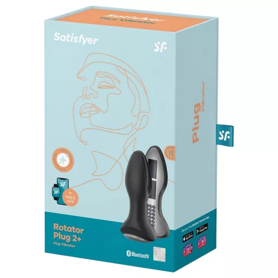 Satisfyer Rotator Plug 2 - beaded anal vibrator (black)