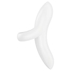   Satisfyer Bold Lover - Rechargeable Waterproof Finger Vibrator (White)