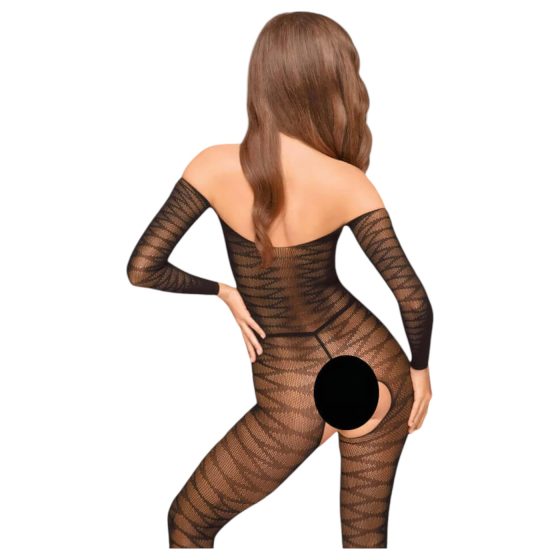 Penthouse Dreamy Diva - Zigzag Carmen Jumpsuit (Black)