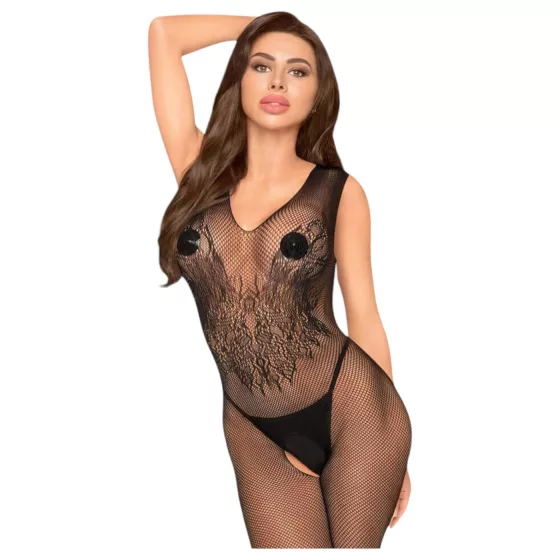 Penthouse Wild Catch - Sleeveless Fishnet Bodysuit (Black)