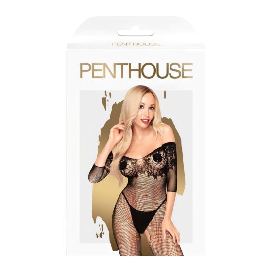 Penthouse High Profile - Floral Carmen Jumpsuit (Black)