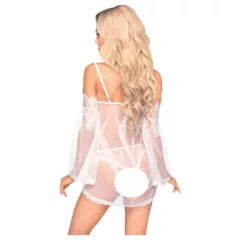 Penthouse Lip Smacker - Lace Off-Shoulder Set (White)