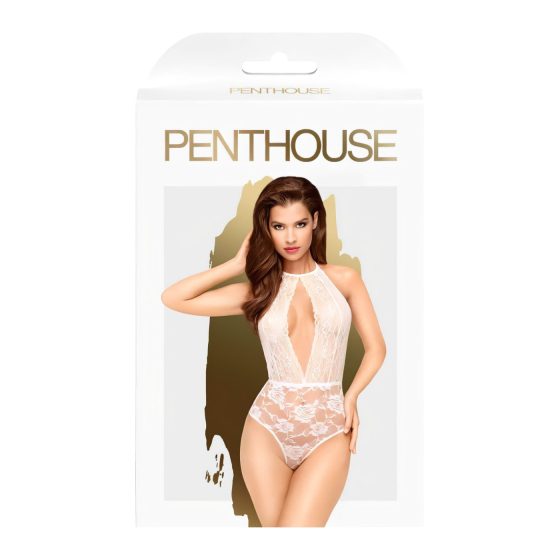 Penthouse Toxic Powder - Halter Neck Bodysuit (White) - L/XL