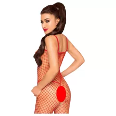 Penthouse Body Search - Open Red Fishnet Bodysuit