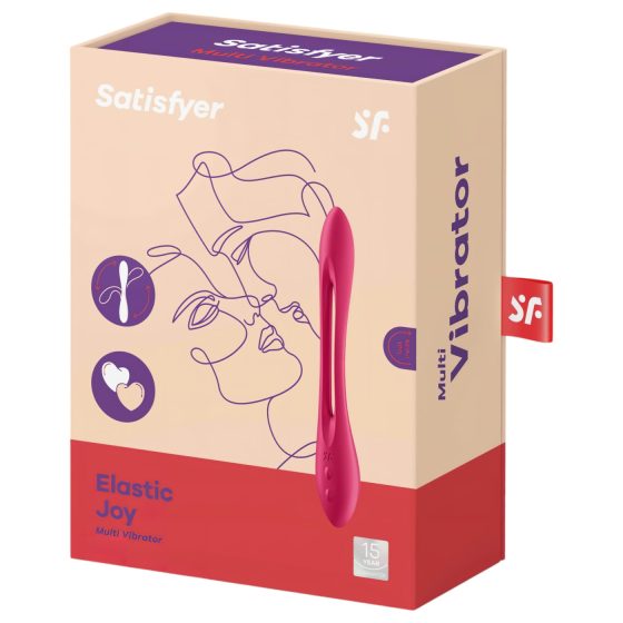 Satisfyer Elastic Joy - Red Rechargeable Flexible Couple's Vibrator