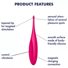   Satisfyer Twirling Fun - Rechargeable, Waterproof Clitoral Vibrator (Pink)