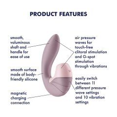   Satisfyer Supernova - Rechargeable Air Pulse 2-in-1 Vibrator (Pink)