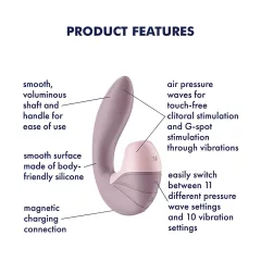   Satisfyer Supernova - Rechargeable Air Pulse 2-in-1 Vibrator (Pink)
