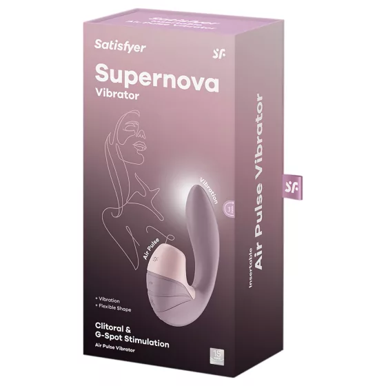 Satisfyer Supernova - rechargeable, air‑pulse 2‑in‑1 vibrator (pink)