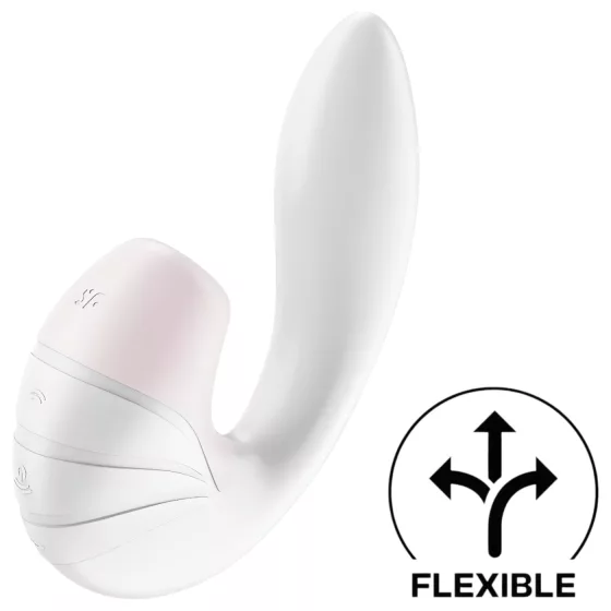 Satisfyer Supernova - Rechargeable Air-Pulse 2-in-1 Vibrator (White)