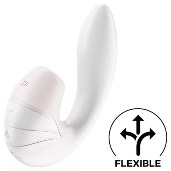 Satisfyer Supernova - rechargeable 2‑in‑1 air‑pulse vibrator (white)