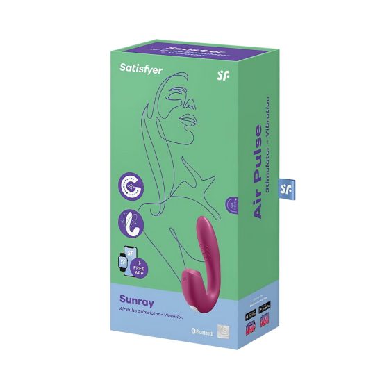 Satisfyer Sunray - Rechargeable, Dual-Action Air Pulse Vibrator (Red)