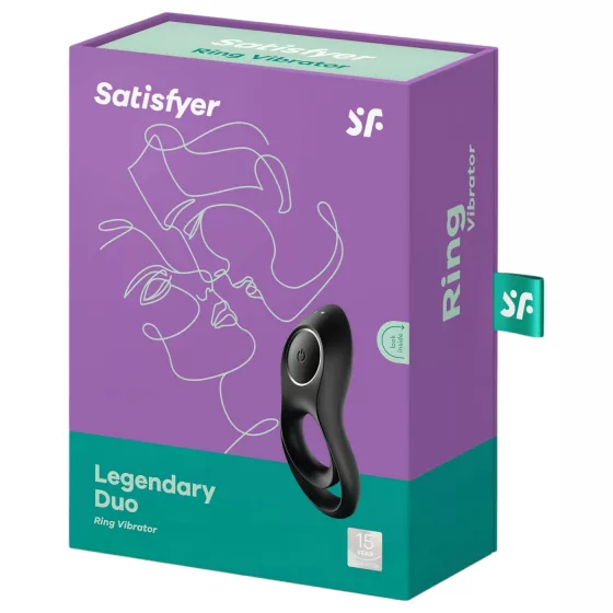 Satisfyer Legendary Duo - Rechargeable Vibrating Ring (Black)