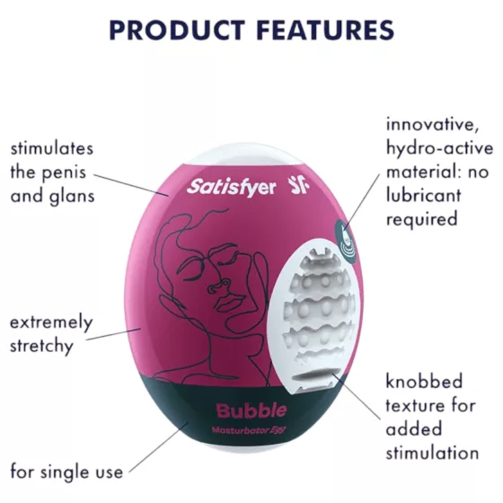 Satisfyer Egg Bubble - Egg Masturbator (1 Piece)