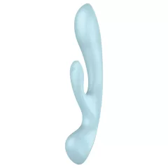   Satisfyer Triple Oh - Rechargeable Clitoral Vibrator with Arm (Blue)