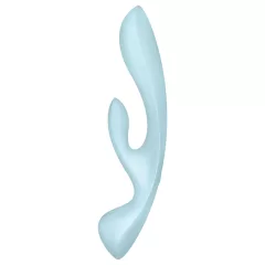   Satisfyer Triple Oh - Rechargeable Clitoral Vibrator with Arm (Blue)