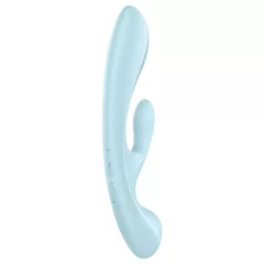   Satisfyer Triple Oh - Rechargeable Clitoral Vibrator with Arm (Blue)