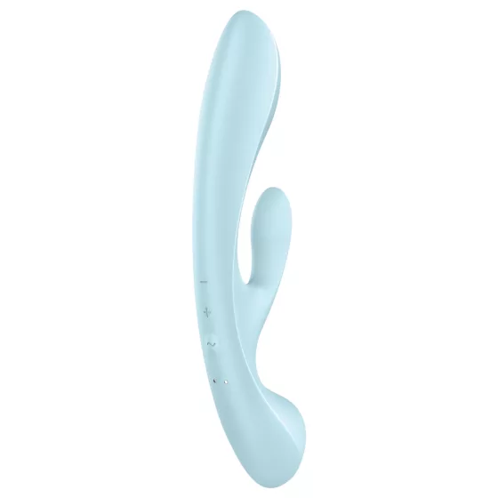 Satisfyer Triple Oh - Rechargeable Clitoral Vibrator with Arm (Blue)