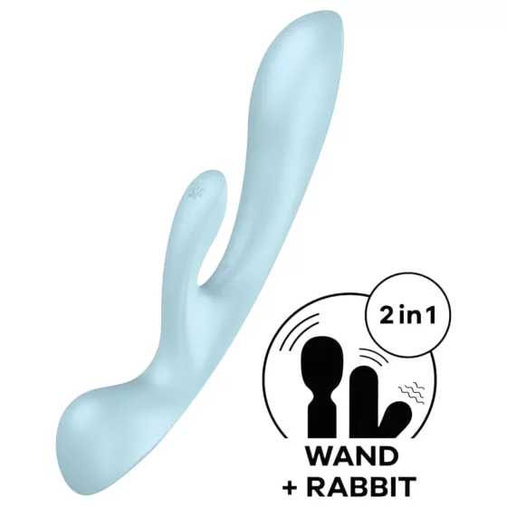 Satisfyer Triple Oh - rechargeable clitoral arm vibrator (blue)