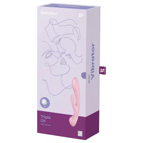 Satisfyer Triple Oh - rechargeable clitoral-arm vibrator (pink)
