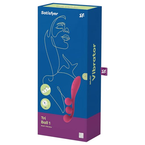 Satisfyer Tri Ball 1 - Rechargeable Multifunction Vibrator (Red)