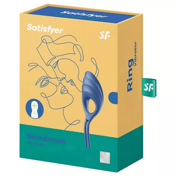 Satisfyer Swordsman - Rechargeable Vibrating Ring (Blue)