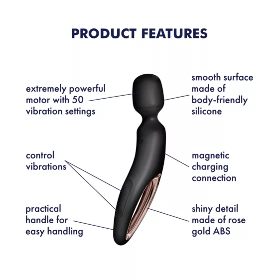 Satisfyer Wand-erland - Massaging Vibrator (Black)