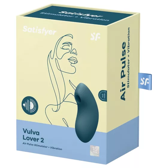 Satisfyer Vulva Lover 2 - rechargeable air‑pulse clitoral vibrator (blue)