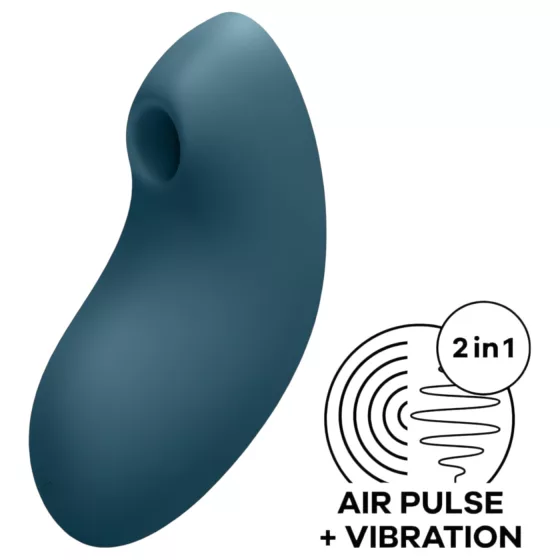 Satisfyer Vulva Lover 2 - rechargeable air‑pulse clitoral vibrator (blue)