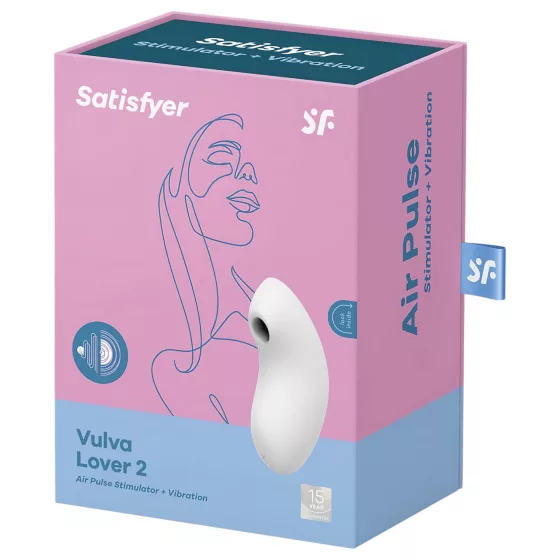 Satisfyer Vulva Lover 2 - air‑pulse clitoral vibrator (white)
