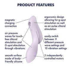 Satisfyer Curvy Trinity 2 - Airwave 2-in-1 Vibrator (Purple)
