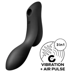   Satisfyer Curvy Trinity 2 - 2-in-1 Air Pulse Vibrator (Black)