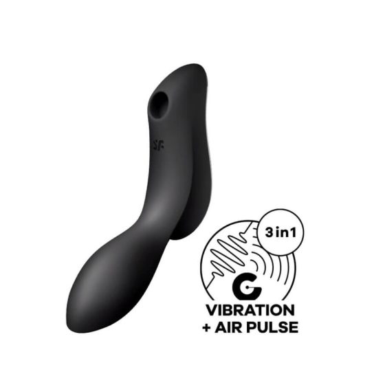 Satisfyer Curvy Trinity 2 - Rechargeable vaginal and clitoral vibrator (black)
