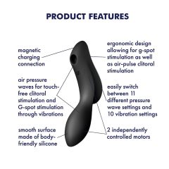   Satisfyer Curvy Trinity 2 - 2-in-1 Air Pulse Vibrator (Black)