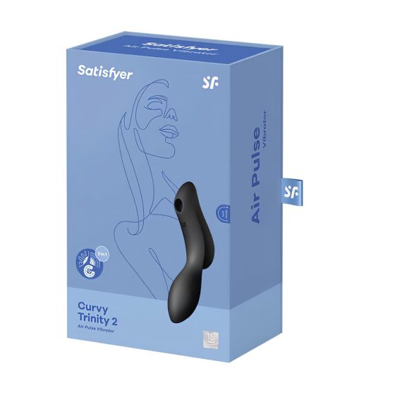 Satisfyer Curvy Trinity 2 - 2-in-1 Air Pulse Vibrator (Black)