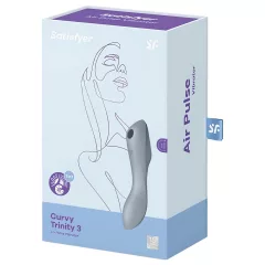 Satisfyer Curvy Trinity 3 - Air Wave 2-in-1 Vibrator (Gray)