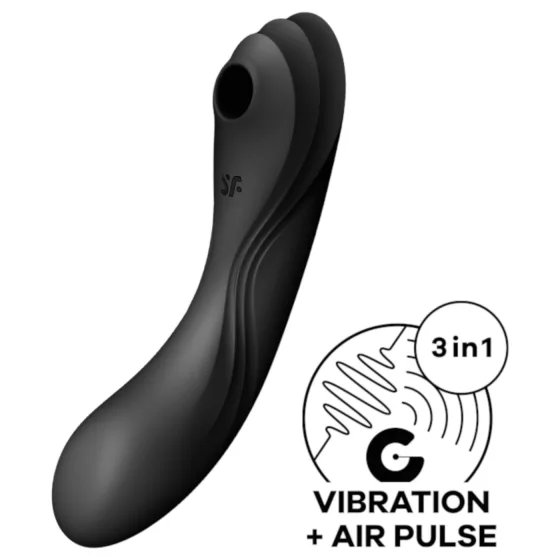 Satisfyer Curvy Trinity 4 - air‑pulse 2‑in‑1 vibrator (black)