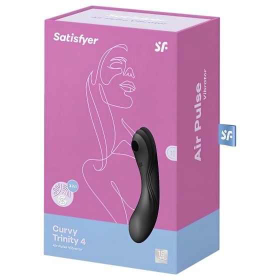 Satisfyer Curvy Trinity 4 - Air Pulse 2-in-1 Vibrator (Black)