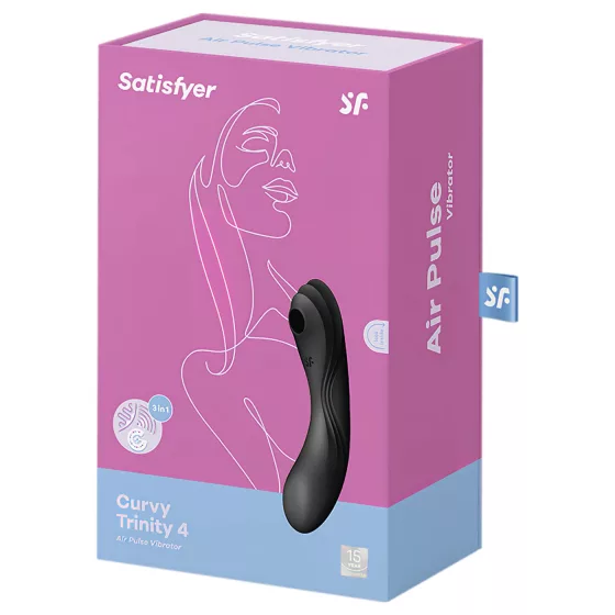 Satisfyer Curvy Trinity 4 - air‑pulse 2‑in‑1 vibrator (black)