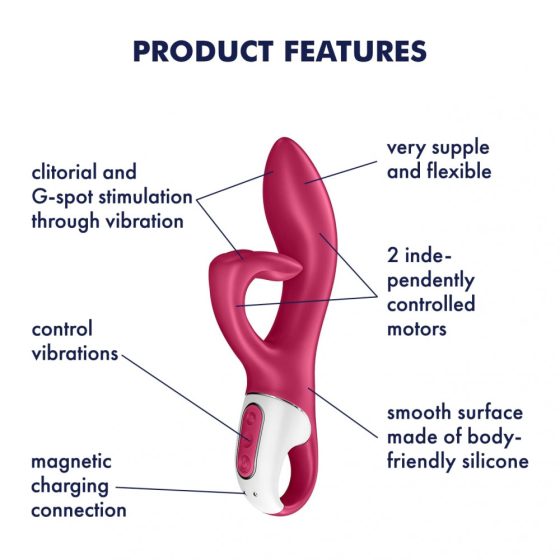 Satisfyer Embrace Me - Rechargeable vibrator with wand (red)