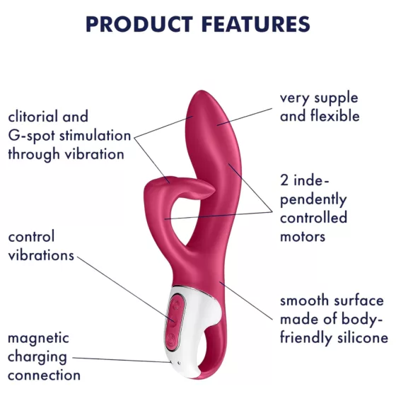Satisfyer Embrace Me - rechargeable vibrator with clitoral arm (red)