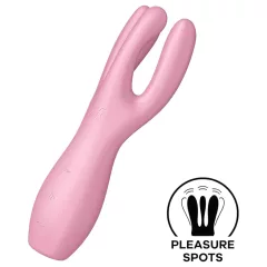   Satisfyer Threesome 3 - Rechargeable Clitoral Vibrator (Pink)