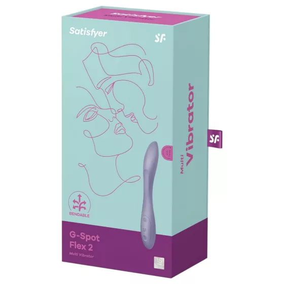 Satisfyer G-Spot Flex 2 - Rechargeable, Waterproof G-Spot Vibrator (Purple)