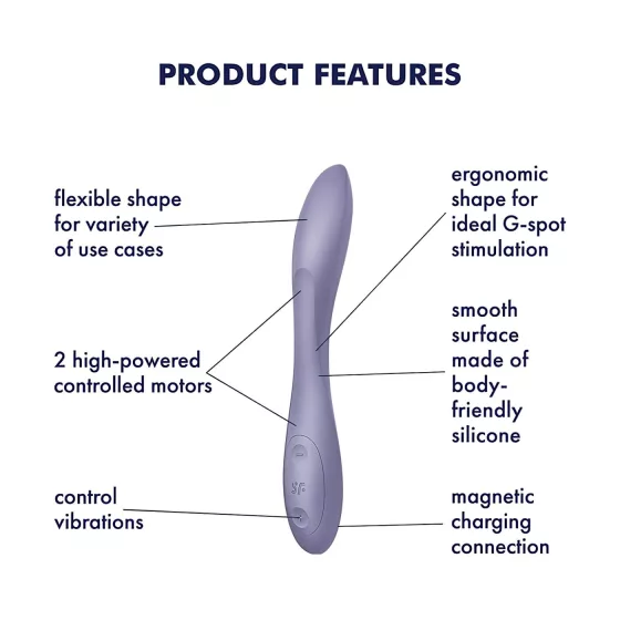 Satisfyer G-Spot Flex 2 - Rechargeable, Waterproof G-Spot Vibrator (Purple)