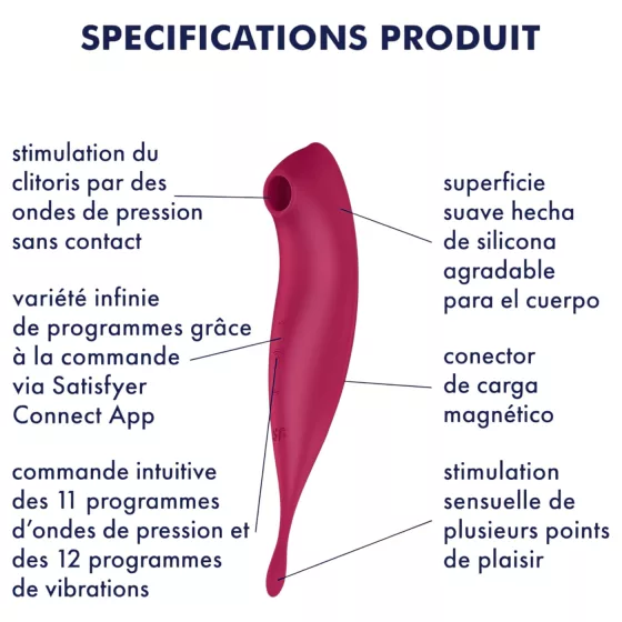Satisfyer Twirling Pro - Smart 2-in-1 Clitoral Vibrator (Red)