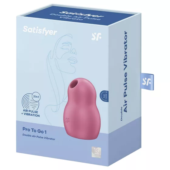 Satisfyer Pro To Go 1 - rechargeable air‑pulse clitoral stimulator (red)